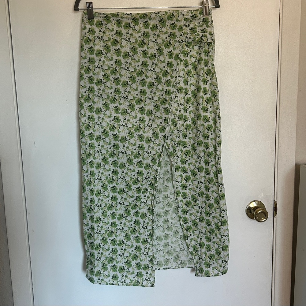 Green Floral Mahina Skirt